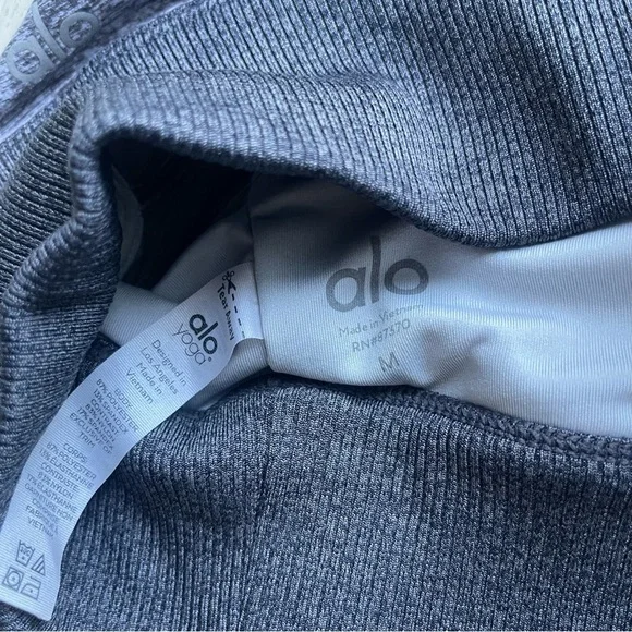 ALO Yoga Women's Gray Strappy Sports Bra - Picture 3 of 6